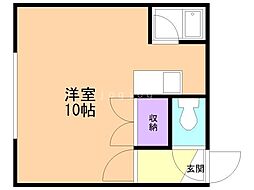 レジデンス77 ワンルームの間取図画像