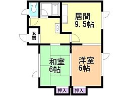 間取図画像 2DK