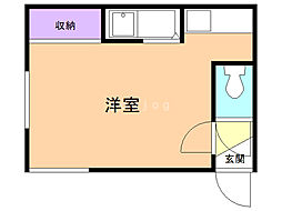 レジデンス77 ワンルームの間取図画像