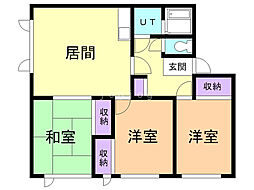 サンフロンテアタウンD 3LDKの間取図画像