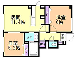 間取図画像 2LDK