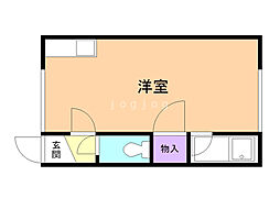 コーポすばる ワンルームの間取図画像