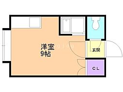 メモリアルパーク文京台パート2 ワンルームの間取図画像