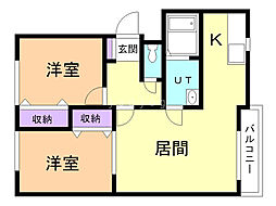 間取図画像 2LDK
