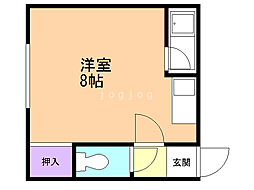 リバティーハウス ワンルームの間取図画像