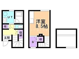 ミュウ・ソフィア ワンルームの間取図画像