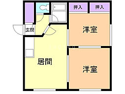 スターリバーハイツ 2LDKの間取図画像