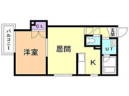 アメニティパーク文京台 1DKの間取図画像