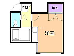 コーポ竹内 ワンルームの間取図画像
