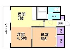 イメージ307 2DKの間取図画像