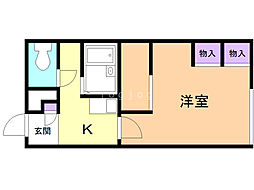 レオパレスディアコート 1Kの間取図画像