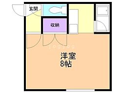 レジデンス77 ワンルームの間取図画像