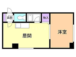 クレドールマンション 1LDKの間取図画像