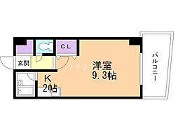 ハイコート文京台ウエスト 1Kの間取図画像