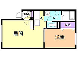 サングランデ 1LDKの間取図画像
