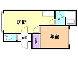 パークマンション5 1DKの間取図画像