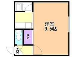 レジデンス77 ワンルームの間取図画像