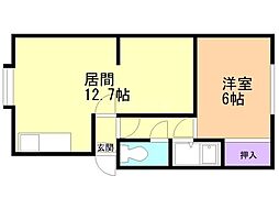 シベール313 2LDKの間取図画像