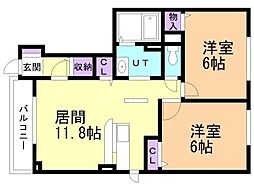 ブリーゼ03 2LDKの間取図画像