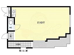 カサブランカ ワンルームの間取図画像
