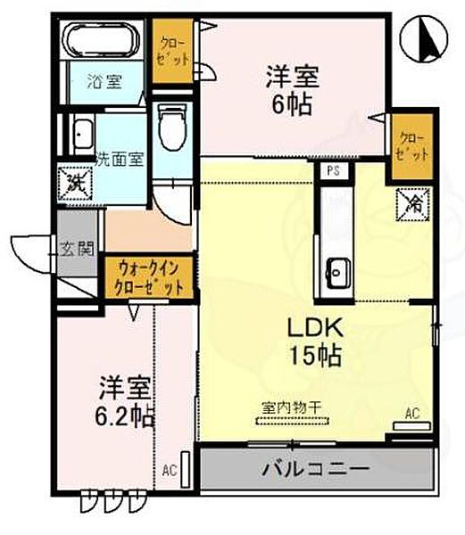 マハナ ｜兵庫県尼崎市七松町１丁目(賃貸アパート2LDK・3階・61.05㎡)の写真 その2