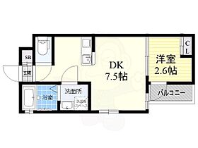 ＢＲＯＮＴＥ西立花 102 ｜ 兵庫県尼崎市西立花町１丁目（賃貸アパート1DK・1階・25.84㎡） その2