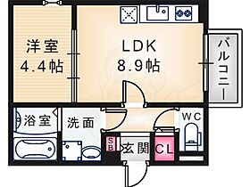 piemont  ｜ 兵庫県尼崎市大物町１丁目（賃貸アパート1LDK・1階・33.17㎡） その2