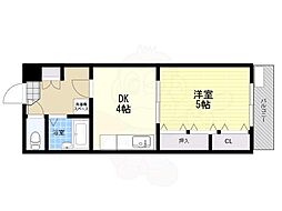 エムズバティマン 1DKの間取図画像