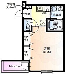 フジパレス立花駅東1番館 1Kの間取図画像
