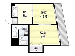 セビーヌ武庫之荘2 2DKの間取図画像