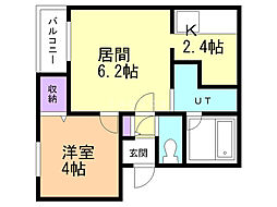 Ｐｒｅｓｃｅｌｔｏ西線11条 5階1LDKの間取り
