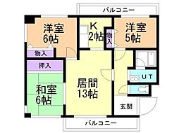間取図画像 3LDK