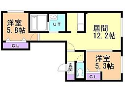 間取図画像 2LDK