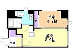 ルラシオン札幌駅前 1LDKの間取図画像