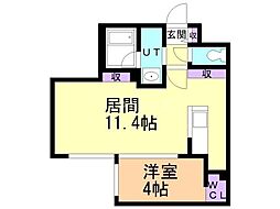 札幌市中央区南八条西13丁目マンション 1LDKの間取図画像