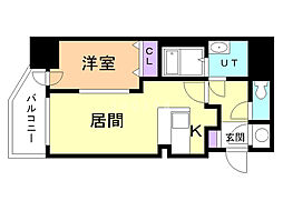 アルファタワー札幌南4条 9階1LDKの間取り