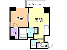 メゾン・ド・ヴィレ桑園 7階1LDKの間取り