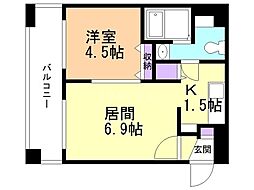Ｓ−ＦＯＲＴ北円山 8階1LDKの間取り