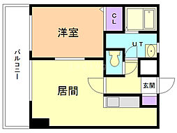 Ｌｅｎｎｏｎ　Ｔｅｒｒａｚａ6−3 9階1LDKの間取り