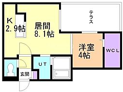 札幌市中央区南十三条西7丁目マンション 1LDKの間取図画像