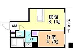 ローレル17 1LDKの間取図画像
