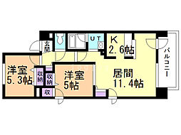 sapporoamabilis 2LDKの間取図画像