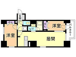 アルファタワー札幌南4条 2LDKの間取図画像