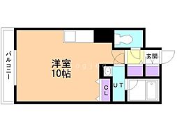 セントポーリアスウィート ワンルームの間取図画像