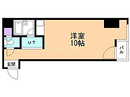 鹿友ディアプラザ札幌 ワンルームの間取図画像