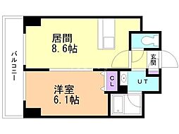 Ambiente619 1LDKの間取図画像