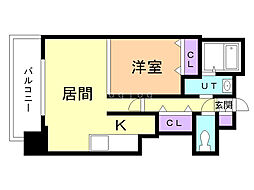 JPnoie円山表参道 1LDKの間取図画像