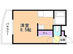 フォレスト裏参道 ワンルームの間取図画像