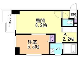BLOCKTOWER 1LDKの間取図画像