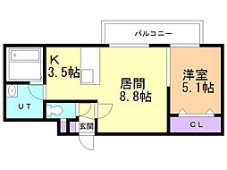 ANGEROSE 1LDKの間取図画像